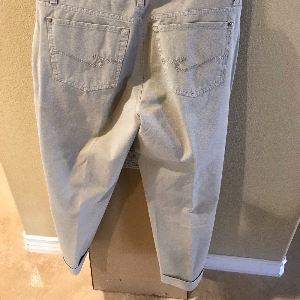 Cambio khaki cuffed cropped pants